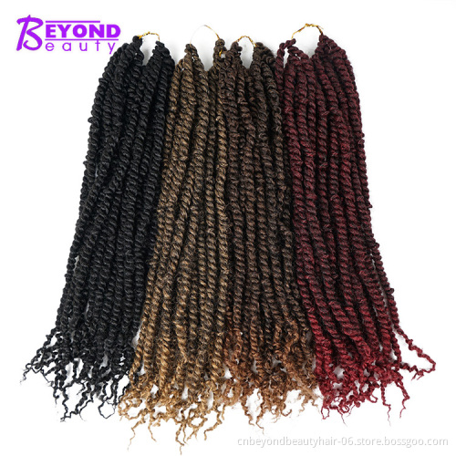 cheap Passion Spring Twists Hair Synthetic Crotchet Hair Extensions Pre looped Fluffy Twists Braiding Hair Crochet Braids Fiber